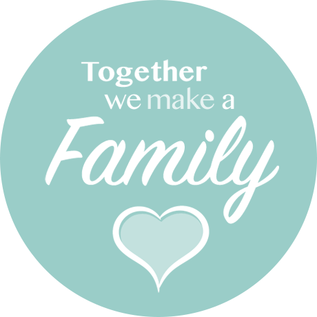 Cuoio slider met tekst Together we make a family
