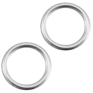 Dichte ring smalle armband kleur zilver