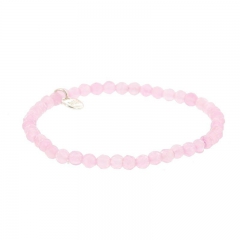 Biba natuurstenen armband kleur sweetly pink kralen 4mm