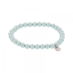 Biba pearl armband kleur sea green kralen 6mm