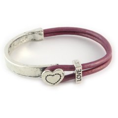 Love armband metallic roze