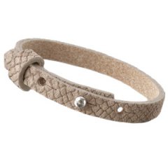Smalle armband reptile natural brown