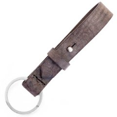 Leren sleutelhanger kleur graphite brown