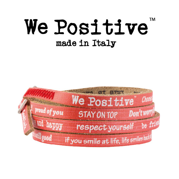 We Positive armband Red zijaanzicht