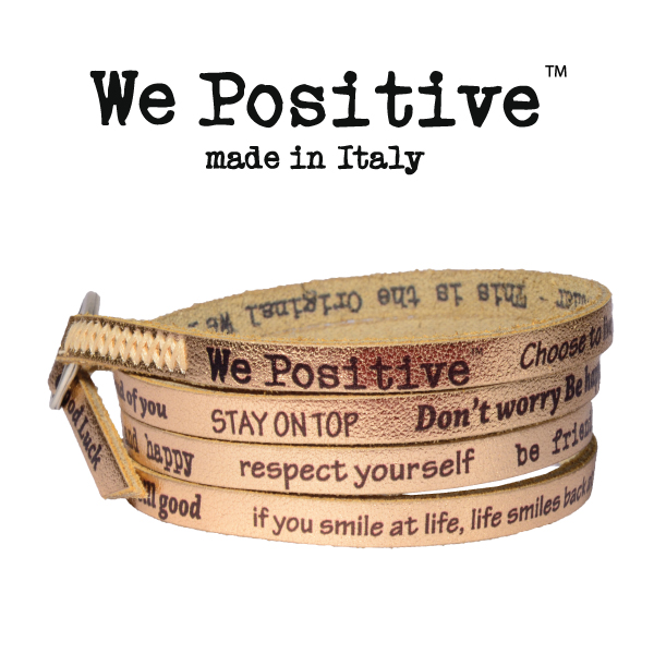 We Positive armband Rose gold zijaanzicht