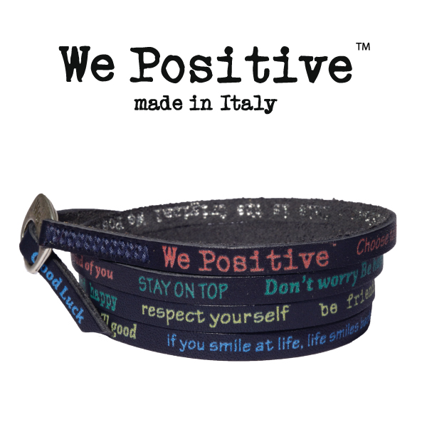We Positive armband Dark blue zijaanzicht