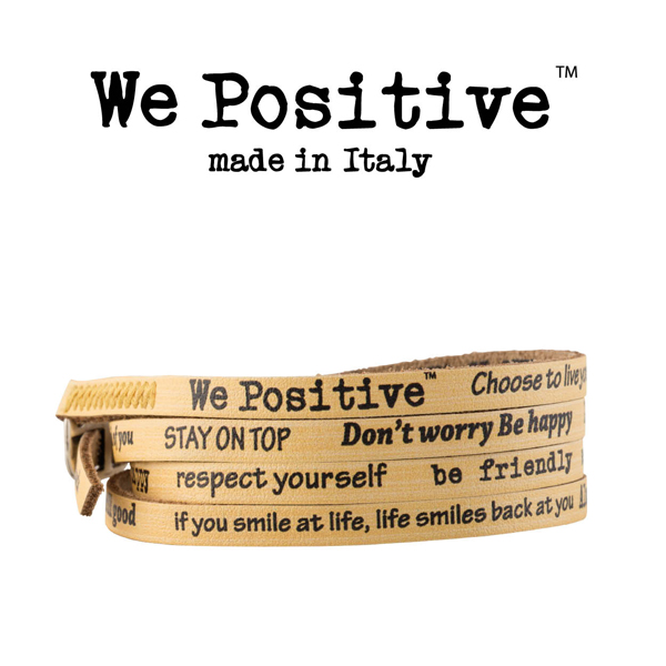 We Positive armband Mustard zijaanzicht
