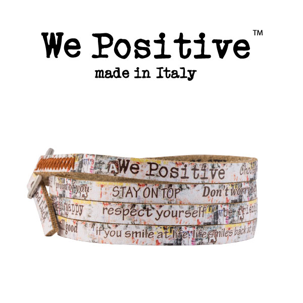 We Positive armband Pink Graffiti zijaanzicht