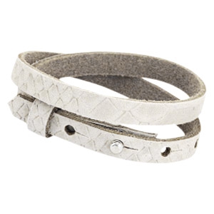 Smalle armband reptile off white dubbel Smalle armband reptile off white dubbel