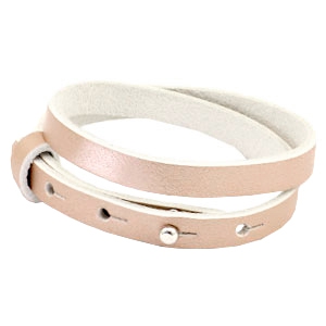 Smalle armband kleur metallic rose dubbel Smalle armband kleur metallic rose dubbel