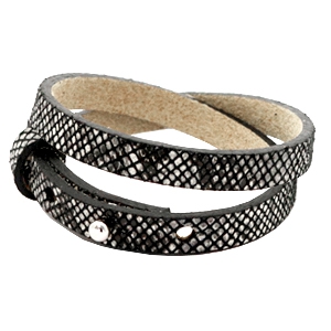 Smalle-armband-kleur-snake-black-dubbel Smalle-armband-kleur-snake-black-dubbel
