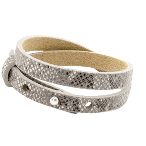Smalle-armband-snake-grey-dubbel Smalle-armband-snake-grey-dubbel