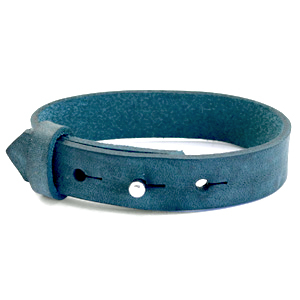 Brede leren armband kleur blue wing taal Brede leren armband kleur blue wing teal