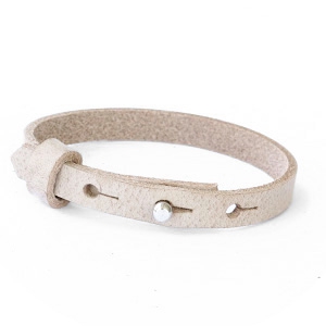 Smalle leren armband color desert dust Smalle leren armband color desert dust