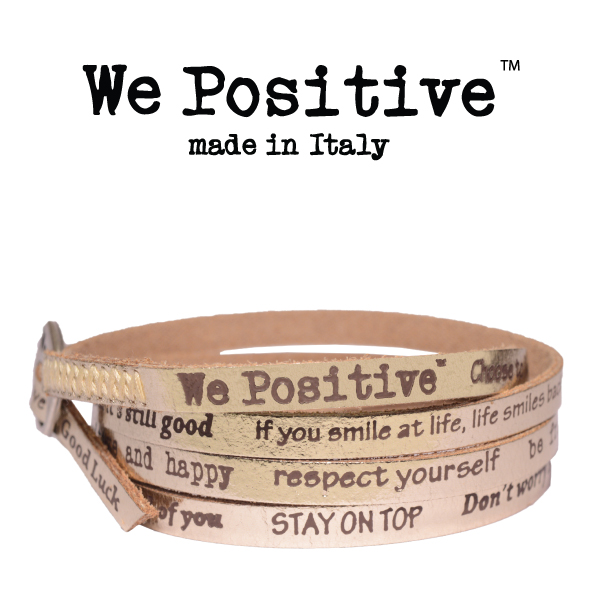 We Positive armband Gold zijaanzicht
