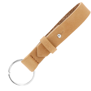 Leren sleutelhanger kleur light cognac Leren sleutelhanger kleur light cognac