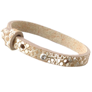 Smalle armband snake khaki brown