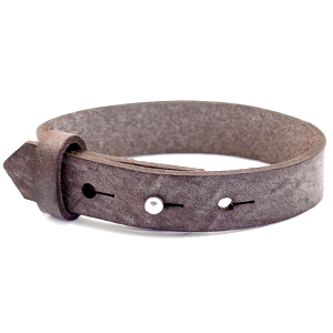 Brede leren armband kleur graphite brown Brede leren armband kleur graphite brown