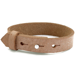 Brede leren armband kleur toasted nut Brede leren armband kleur toasted nut