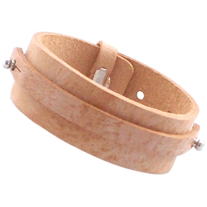 Brede Cuoio armband naturel