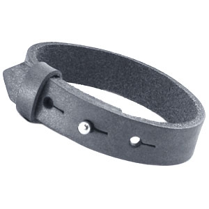 cuoio armband antracita zwart