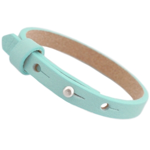 Cuoio armband aqua blue kids