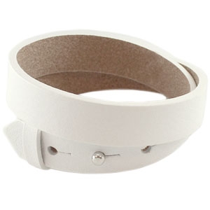 cuoio armband bianco wit dubbel