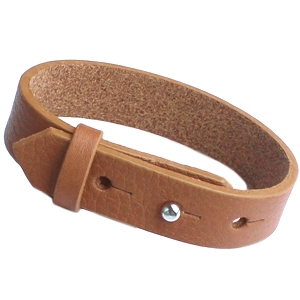 Cuoio armband Cognac bruin breed