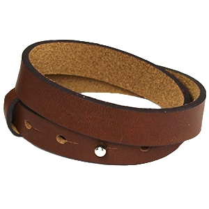 Cuoio armband breed Donker bruin