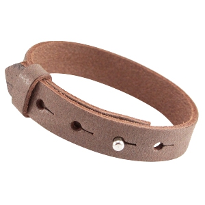 cuoio armband chocolate brown extra lang