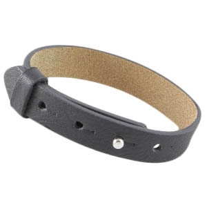 cuoio armband grafiet grijs extra lang
