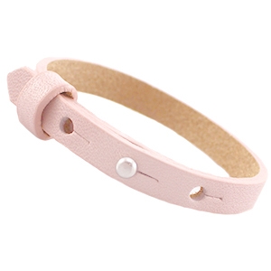 Cuoio armband pastel pink