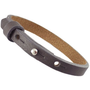 Cuoio armband diep grijs