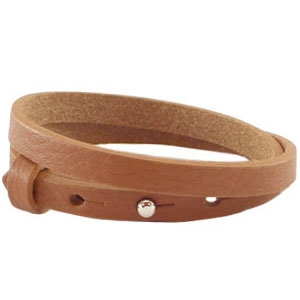 Cuoio armband cognac brown dubbel
