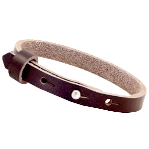 Smalle armband double brown