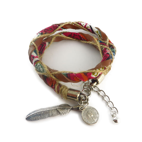 wikkelarmband multicolor bovenaanzicht