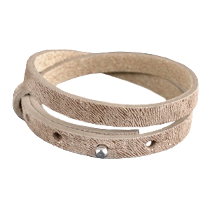 Smalle armband leopard medium brown