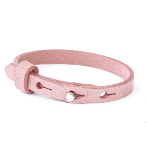 Smalle leren armband misty rose Smalle leren armband misty rose