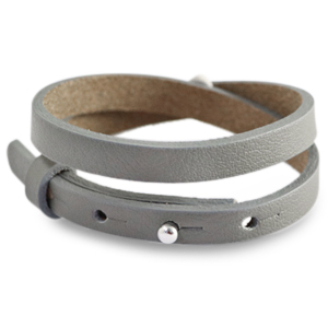 smalle leren armband dubbel kleur fossil grey smalle leren armband dubbel kleur fossil grey