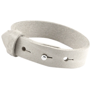 cuoio armband lichtgrijs