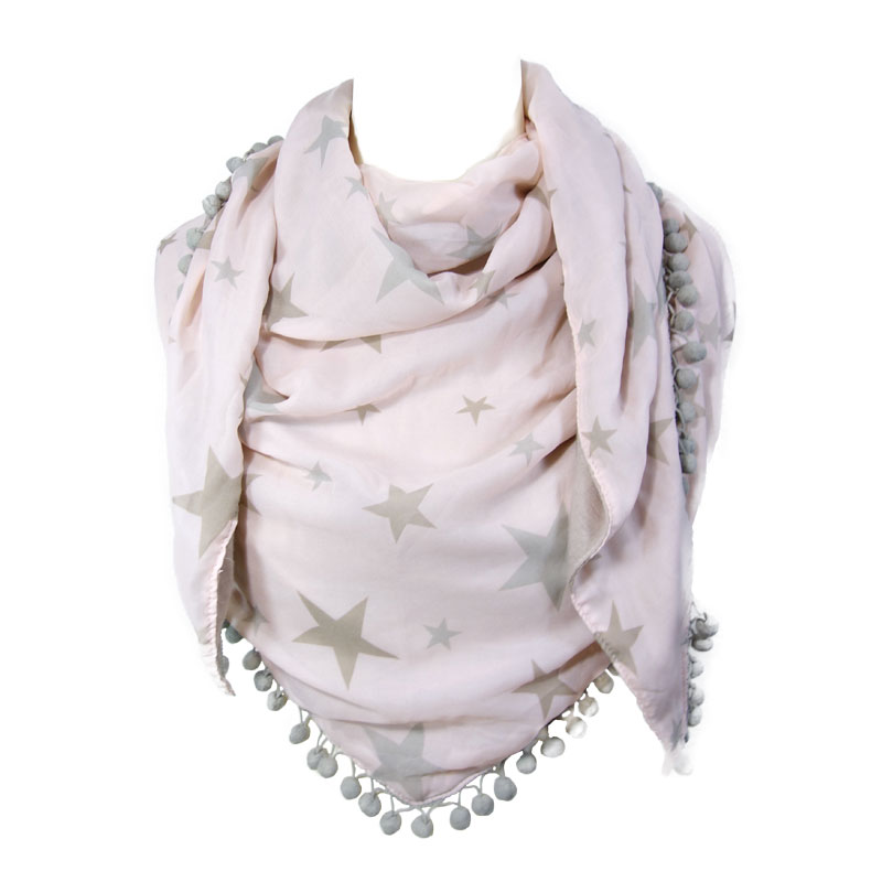 Sjaal sterren roze
