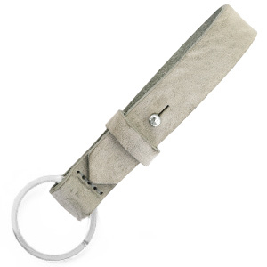 Sleutelhanger leer kleur neutral grey Sleutelhanger leer kleur neutral grey