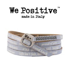 We Positive armband Gray white