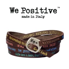 We Positive armband Dark brown