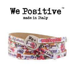 We Positive armband Pink Hibiscus