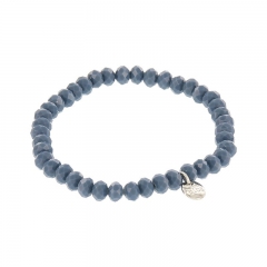 biba facet armband kleur db blue 6mm