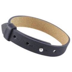 Brede armband kleur zwart extra lang
