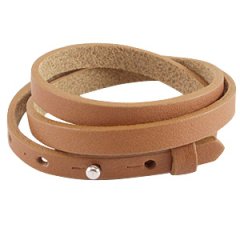 cuoio armband cognac brown triple