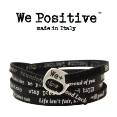 We Positive armband Black silver