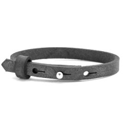 smalle leren armband kleur Night sky black